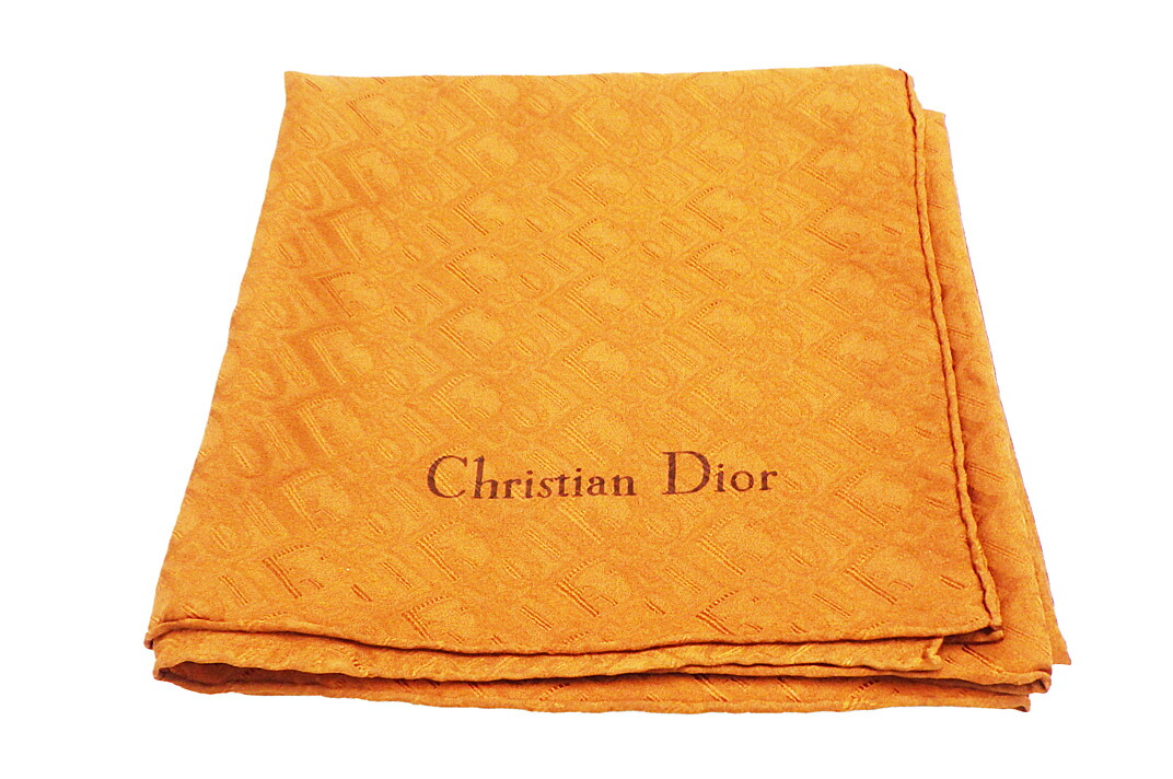 楽天市場】クリスチャンディオール スカーフ ロゴ総柄 ドット ネイビー