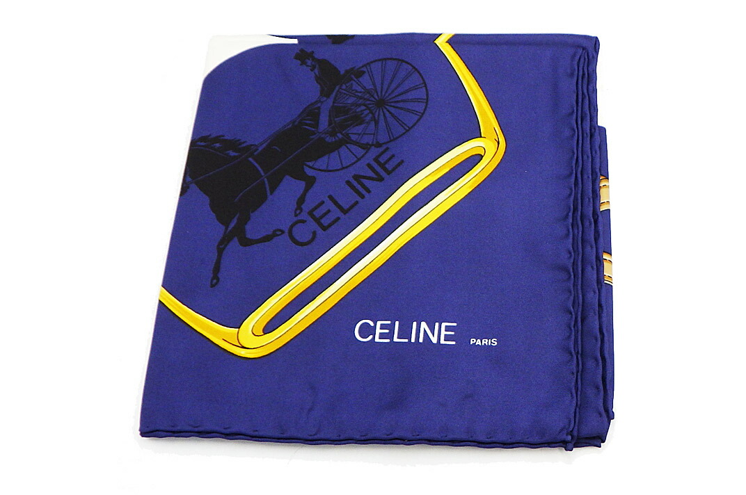 CELINE フランス製　シルク　スカーフ　マカダム　オールド　セリーヌ　絹 楽天市場】美品 CELINE セリーヌ マカダム レディース スカーフ