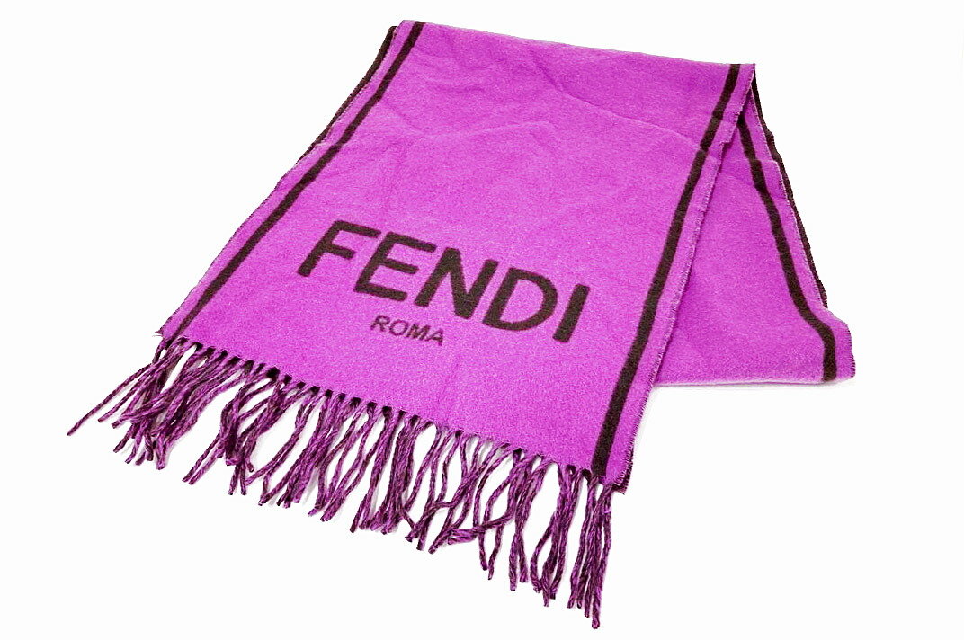 楽天市場】FENDI フェンディ ズッカ カシミヤ マフラー ブラウン