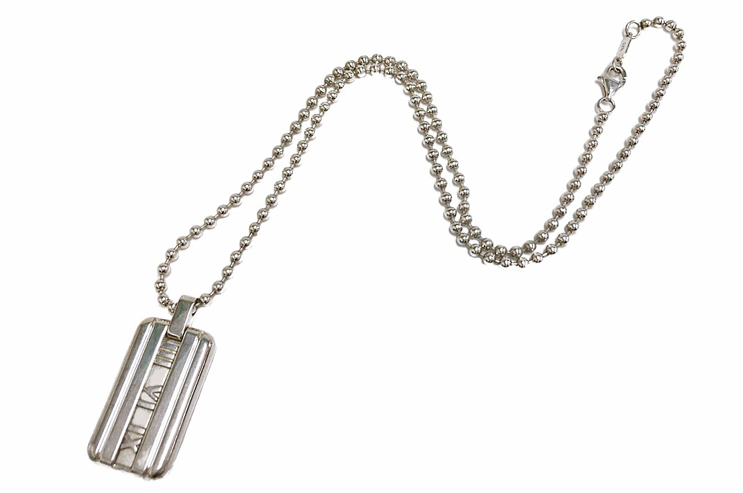 TIFFANY＆Co.【美品】アトラスプレートネックレス 925 28日迄の案内 楽天市場】ティファニー アトラス プレート ネックレス SV925