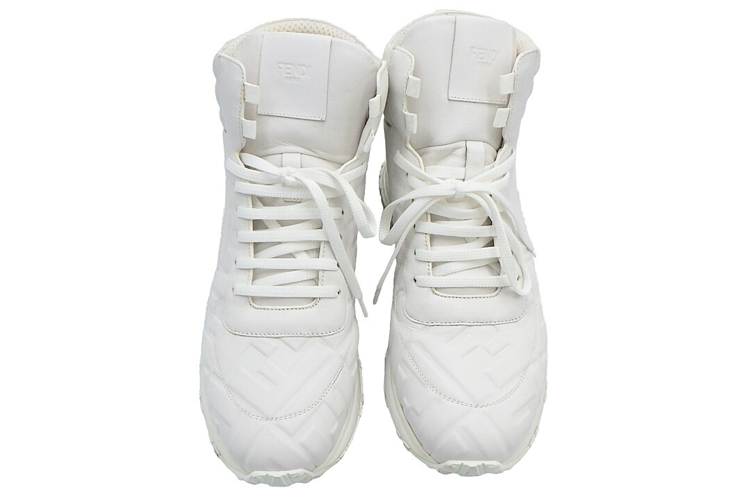 楽天市場】【フェンディ】Fendi レザー ズッカ柄 ハイカット