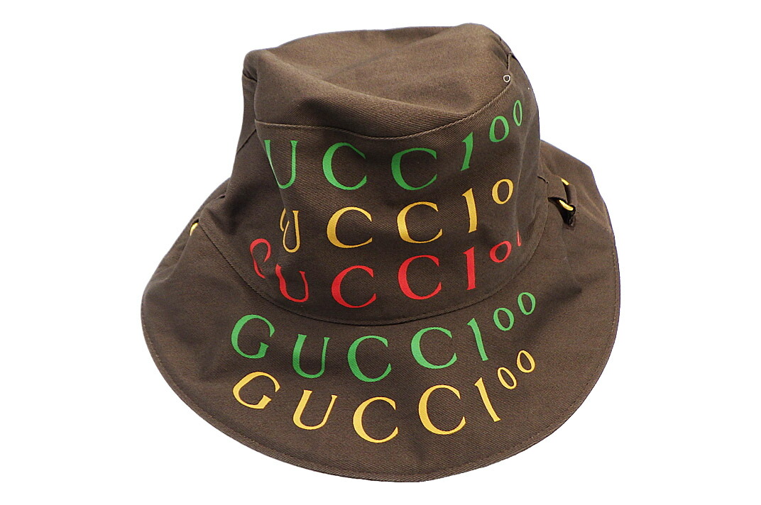 レア品　GUCCI GGキャンパス　バケットハット Mサイズ GUCCI - GUCCI GGキャンバスバケットハット ホワイトの通販 by