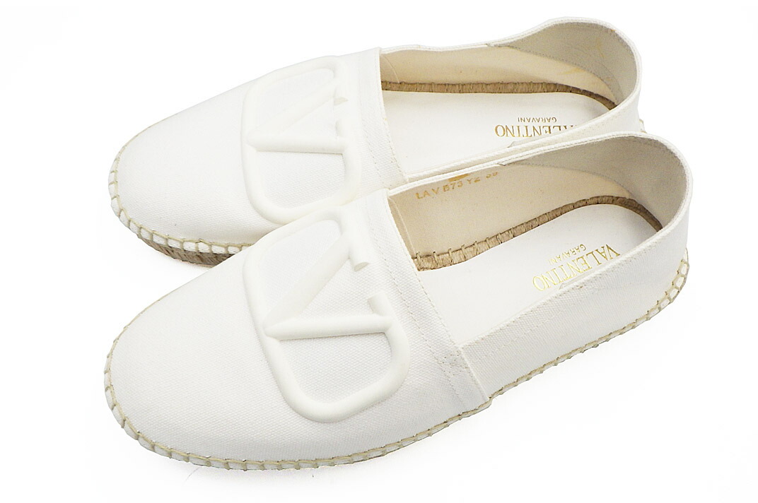 VALENTINO(ヴァレンティノ) ローファー スタッド サイン スリッポン エスパドリーユ サイズ#39 スリーパー付き【中古】【人気】【シューズ】【未使用品】.4015.|ドルチェモデルノ 店