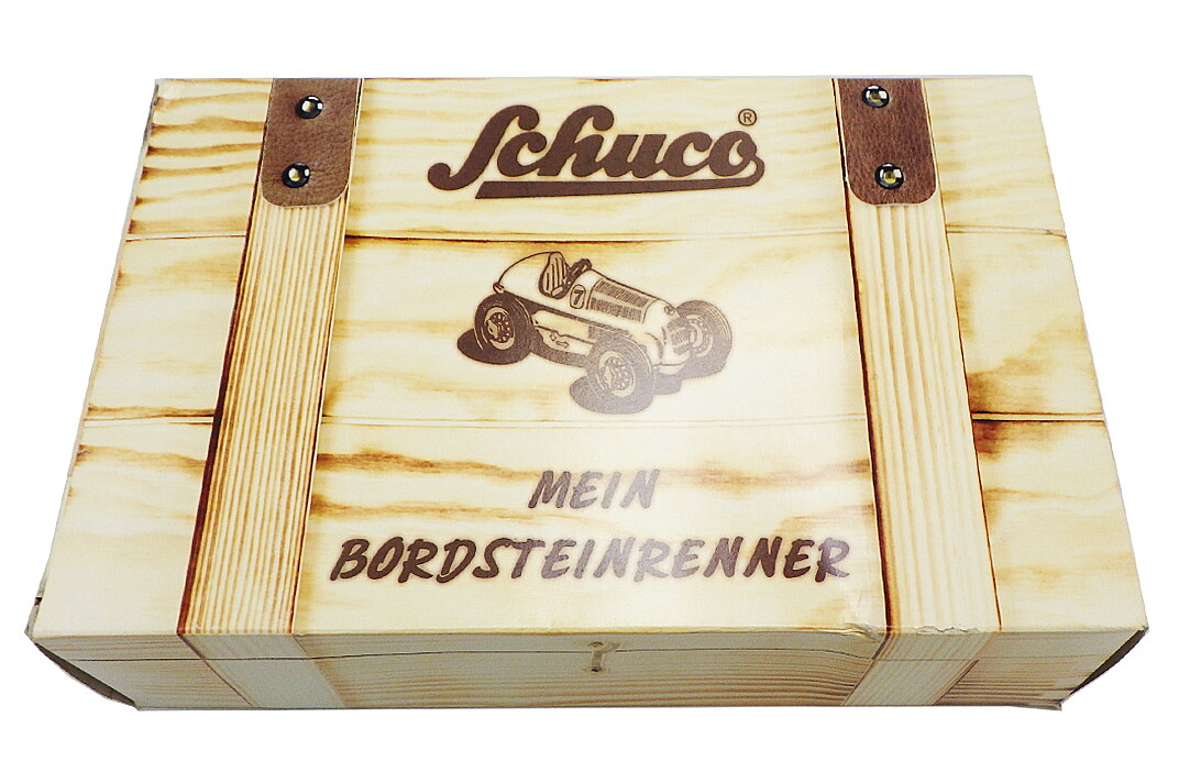 Schuco（シューコー）メルセデス・ベンツ しろがね色W25  刷り直す版ミニカー Mein Bordsteinrenner  木製入れもの ミニ手道具一揃い/スペア部品タイア ヴィンテージトイコレクション【中古】【一般受け】【Schuco KIt】【美品】6045.