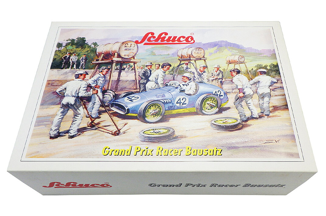 Schuco（シューコー）450108600 グランプリ・レーサー　組み立てキット Grand Prix Racer Bausatz フィギュア2体　ゼンマイ駆動　ヴィンテージトイコレクション【中古】【人気】【Schuco KIt】【美品】6050.｜ドルチェモデルノ　店