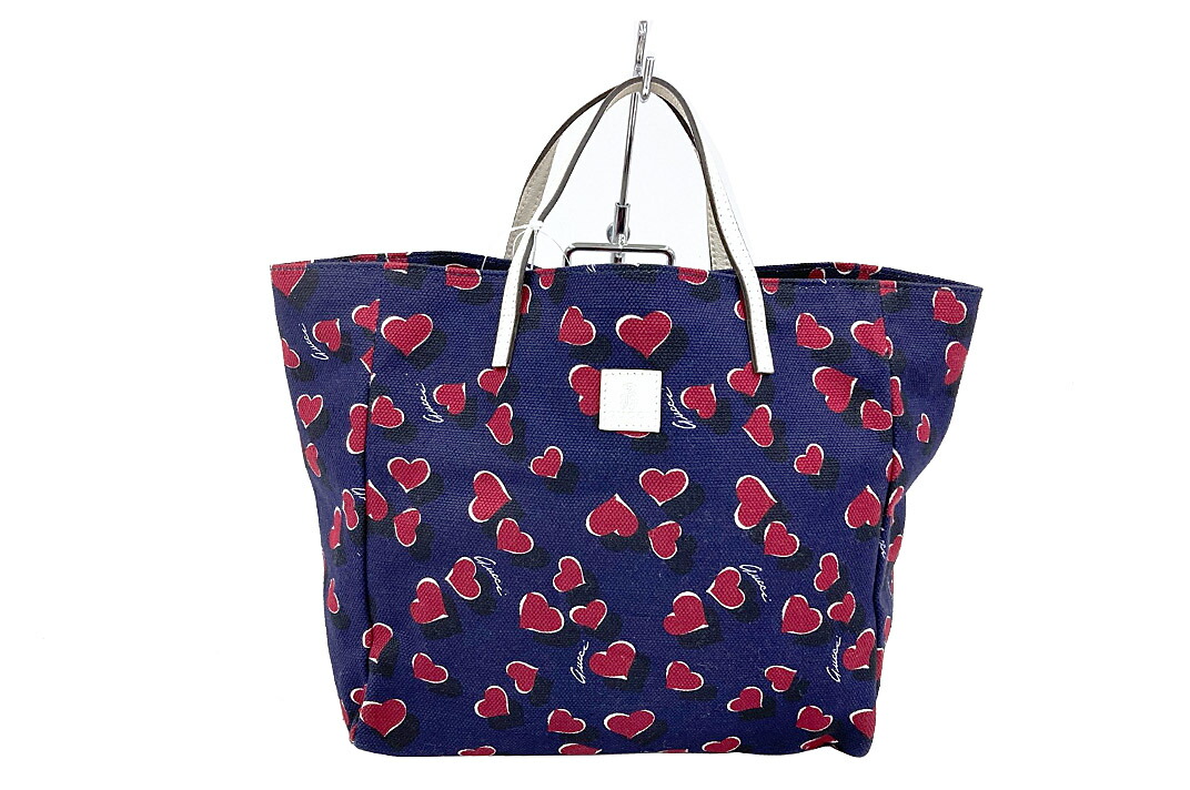 【GUCCI】トートバッグ パープル　キャンバス　パープル　ロゴ　ハートビート 楽天市場】GUCCI(グッチ） トートバッグ コーティングキャンバス