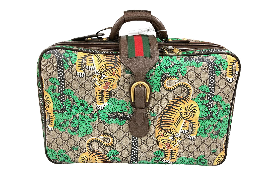 GUCCI(グッチ）ベンガル GGスプリーム  シェリーライントラベルバッグ 424501  なめし革/上塗り帆布 外箱付き添い人【中古】【一般受け】【未当て嵌める品】10903.
