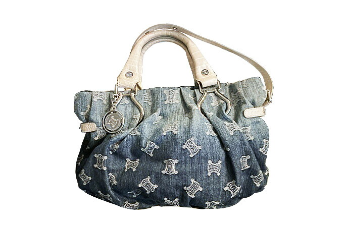 セリーヌ Cマカダム デニムレザー ハンドバッグ 楽天市場】○【中古】セリーヌ ハンドバッグ CELINE マカダム柄
