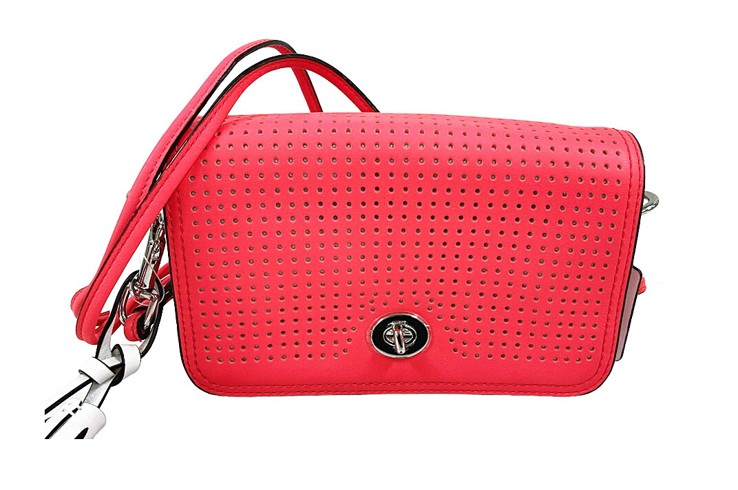 1円 美品 コーチ レガシー パーフォレイテッド レザー ペニー ショルダーパース 斜め掛け パンチング ショルダー バッグ レディース TR22