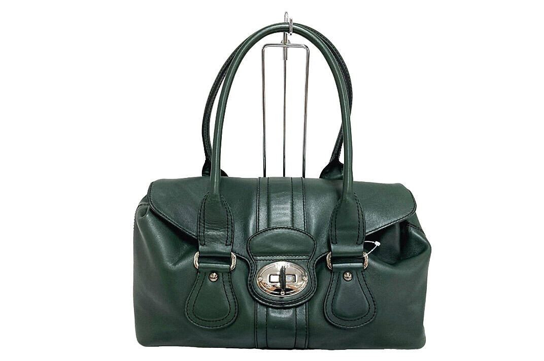 TOD’S トッズ ターンロック レザー　ハンドバッグ　ブラック　黒 TOD'S トッズ ハンドバッグ ミニボストンバッグ レザー ブラック
