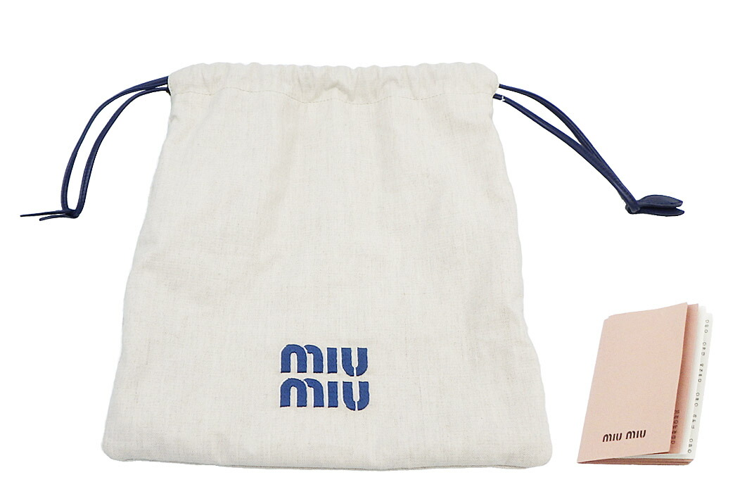 ミュウミュウ(Miu Miu) CANAPA CATS 猫巾着ポーチ miu miu/猫柄巾着袋/美品 - メルカリ