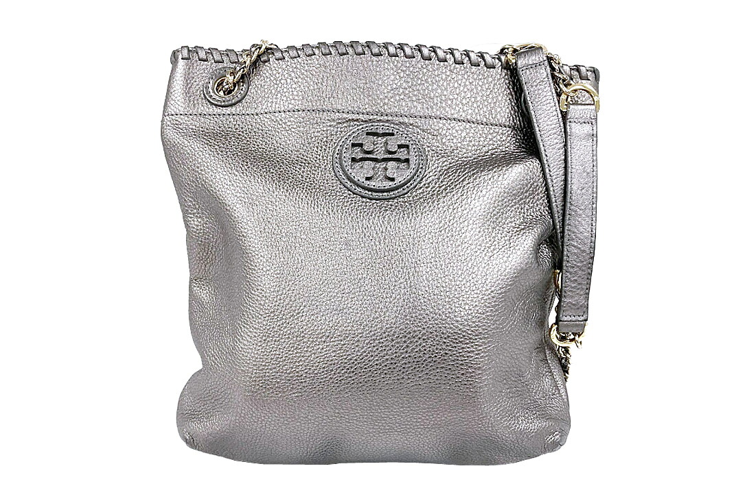 Tory Burch(トリーバーチ） チェーン店ショルダーバッグ なめし革 メタリック 袋付き添い人【中古】【一般受け】【良品】5202.