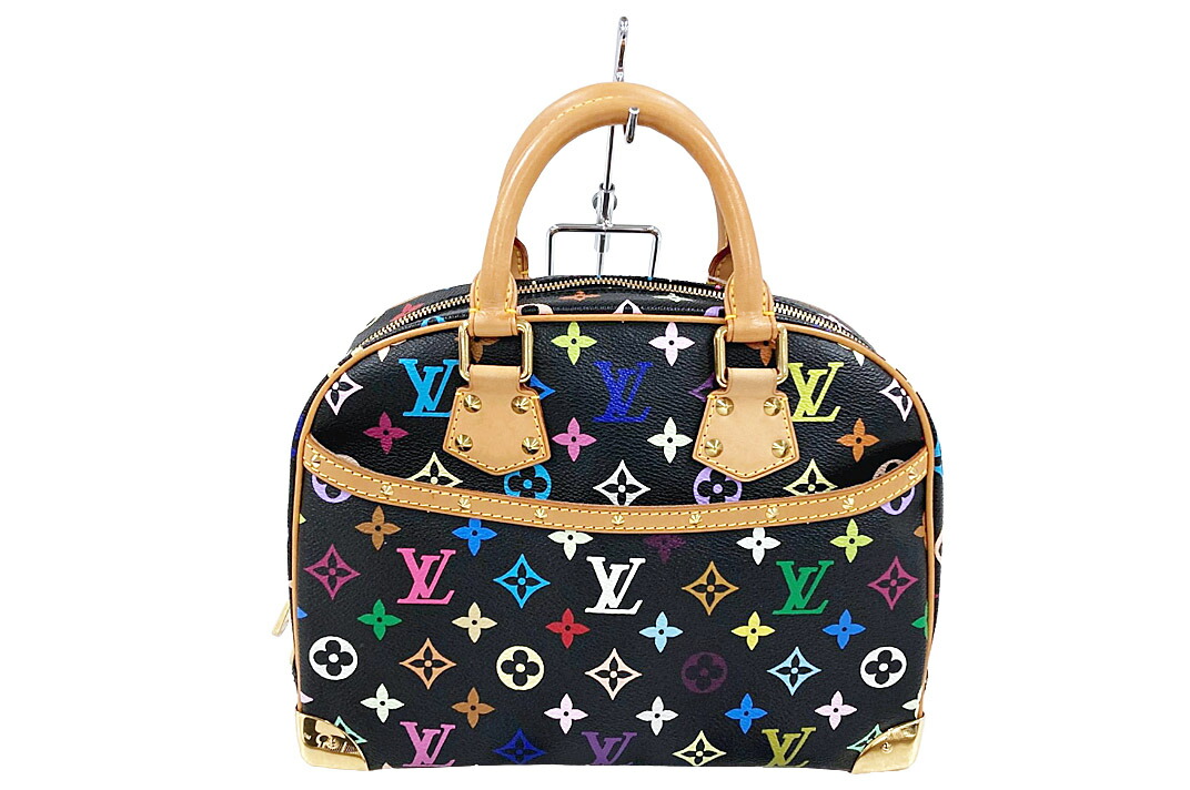 LOUISVUITTON(ルイヴィトン）M92662  トゥルーヴィル  村上隆コラボモデル（T.M） モノグラム・マルチ色つや ハンドバック 上塗りなめし革【中古】【一般受け】【良品】7298.