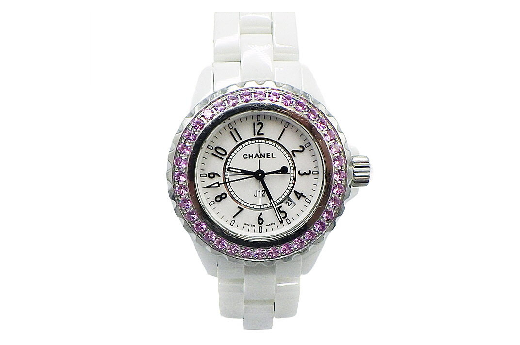 CHANEL(シャネル)J12 ピンクサファイアベゼル H1181 33cm クォーツ 2025.Chanel OH済み【中古】【人気】【良品】5110.|ドルチェモデルノ 店
