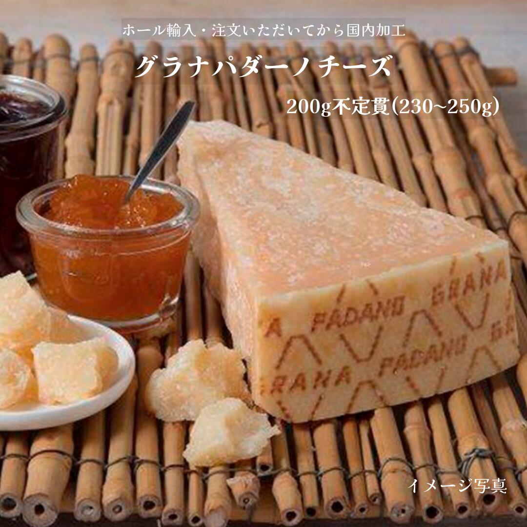 【国内加工】【切り立てをお届け】【まとめ買いで10%OFF】【予約販売】冷蔵 グラナパダーノ チーズ 200g(230g~250g)不定貫 1kg不定貫 切り立て フレッシュ 直輸入 【※納期3日~12日】国内カット ホール輸入 業務用 粉チーズ パスタ リゾット ワイン おつまみ イタリア産|ワイン&チーズのドルチェヴィータ