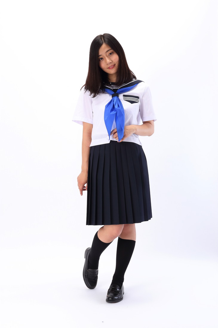 岡山県産 通学用 プリーツスカート 50cm丈 夏服 車ひだ 学校制服 標準服 特大あり Umu Ac Ug