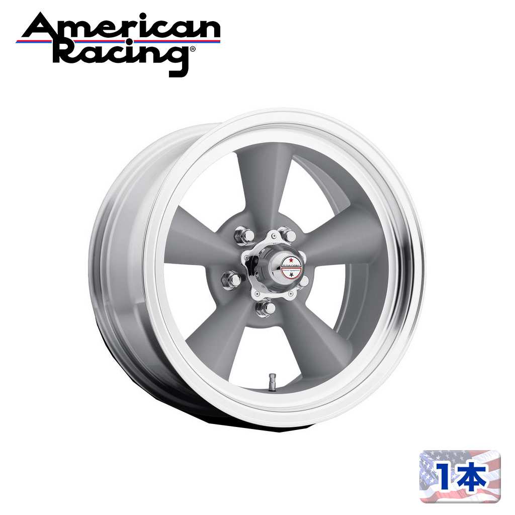 【American Racing(アメリカンレーシング)正規代理店】 15インチアルミホイール 1本 VN309 TT O 15×7J 5H127 -6 VINTAGE SILVER W/ MACHINED LIP 汎用