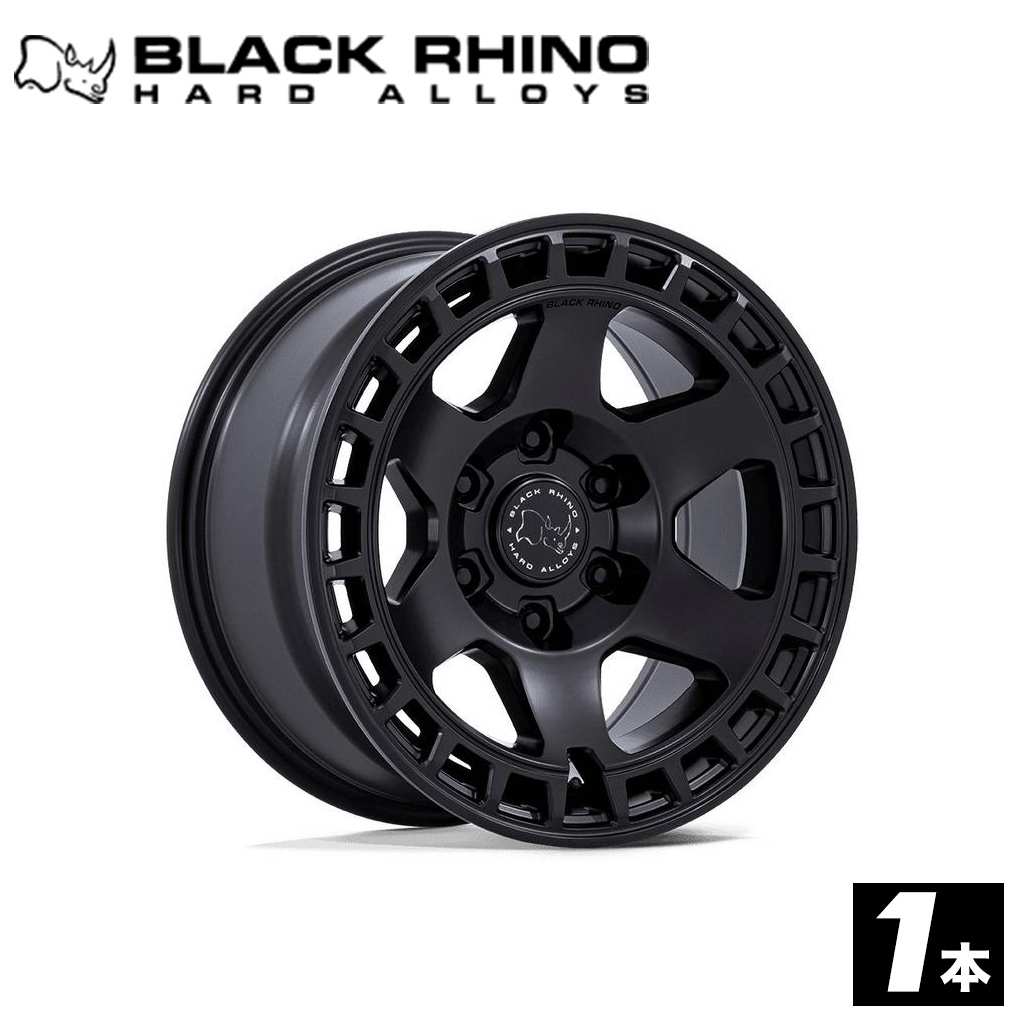 【 BLACK RHINO 正規品】18インチ アルミホイール 1本BR022 BAHARI 18×8 6H 139.7 +45 CB106.1MATTE BLACK(マットブラック) 汎用|DOLONCO(ドロンコ)