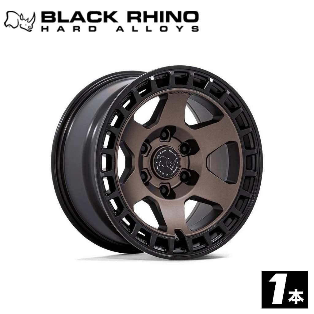 【 BLACK RHINO 正規品】18インチ アルミホイール 1本BR022 BAHARI 18×8 6H 139.7 +45 CB106.1BURNT BRONZE W/ MATTE BLK-LP(ブロンズ) 汎用|DOLONCO(ドロンコ)