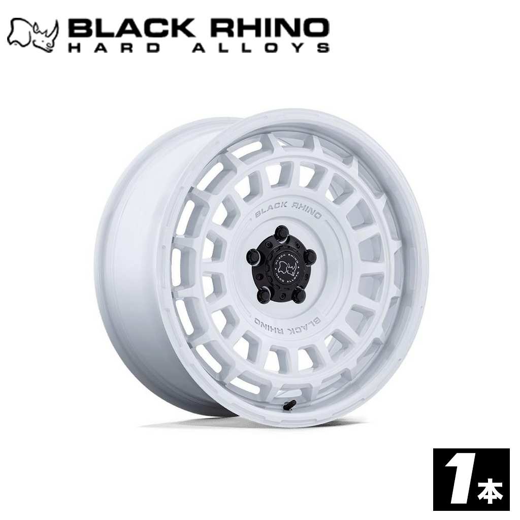 【 BLACK RHINO 正規品】17インチ アルミホイール 1本BR024 AWOL 17&times;8.5 6H 139.7 +25 CB106.1GLOSS WHITE(グロスホワイト) 汎用｜DOLONCO（ドロンコ）