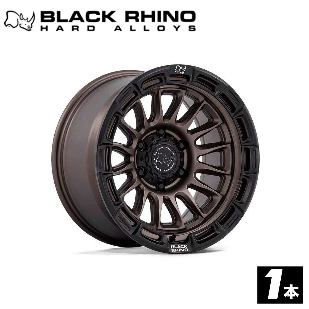 【 BLACK RHINO 正規品】20インチ アルミホイール 1本BR025 RIVAL 20&times;9 6H 139.7 +1 CB106.1BURNT BRONZE W/ MATTE BLK-LP(ブロンズ) 汎用｜DOLONCO（ドロンコ）