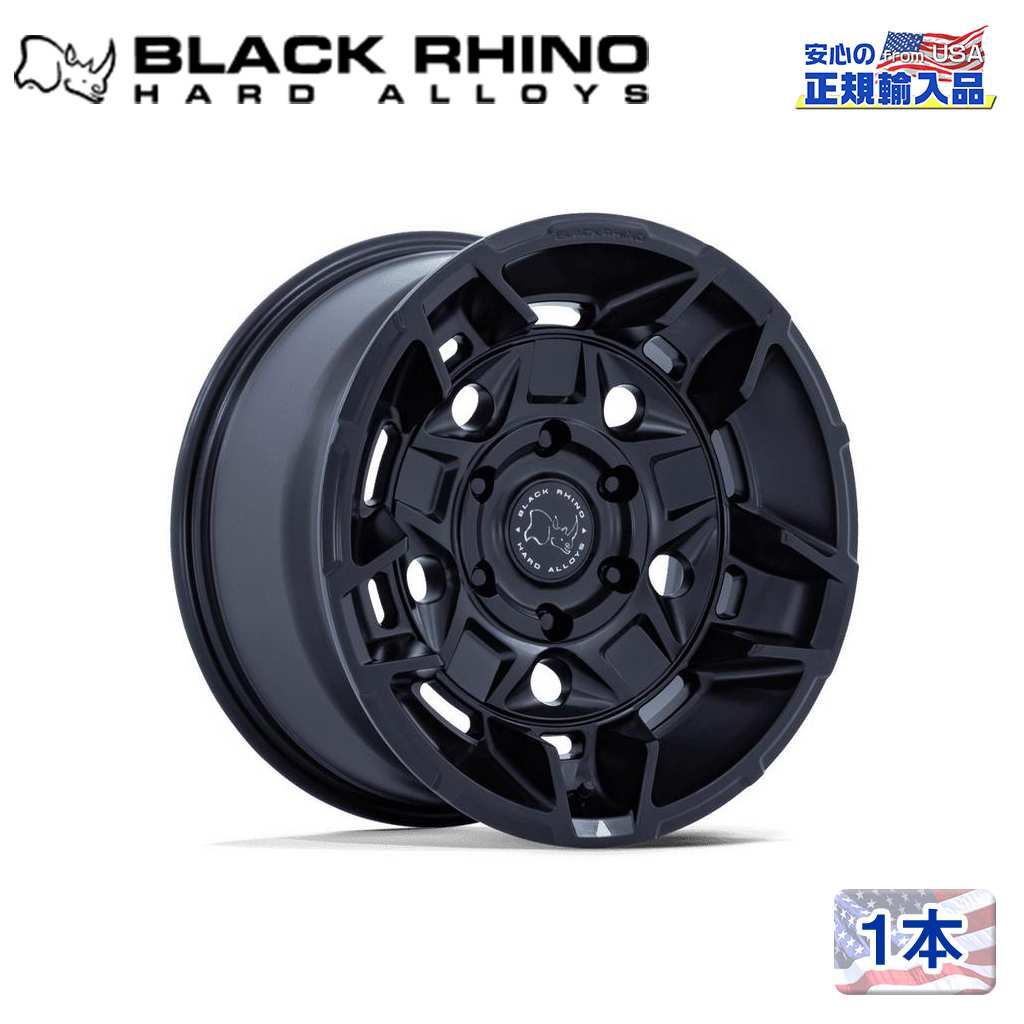 【Black Rhino 正規品】 17インチ アルミホイール 1本 BR028 GUARD 17×8.5 6H 139.7 35 CB106.1 MATTE BLACK(マットブラック) 汎用/BR028MX17856835