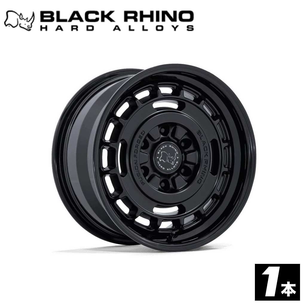 【 BLACK RHINO 正規品】17インチ アルミホイール 1本BR600 VAGABOND 17×8.5 6H 139.7 +25 CB106.1MATTE BLACK W/ GLOSS BLACK LIP(マットブラック) 汎用|DOLONCO(ドロンコ)