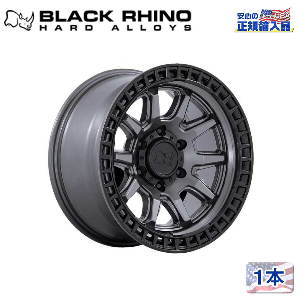 【Black Rhino (ブラックライノ) 正規代理店】20インチアルミホイール 1本CALICO 20×9J 6H135 ±0MATTE GUNMETAL W/ MATTE BLACK LIP 汎用|DOLONCO(ドロンコ)