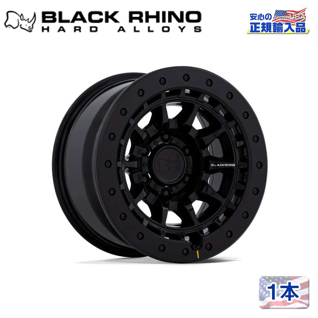 【Black Rhino (ブラックライノ) 正規代理店】17インチアルミホイール 1本BR016 TUSK17&times;8.5J 6H 139.7 &plusmn;0 CB106.1グロスブラック 汎用｜DOLONCO（ドロンコ）