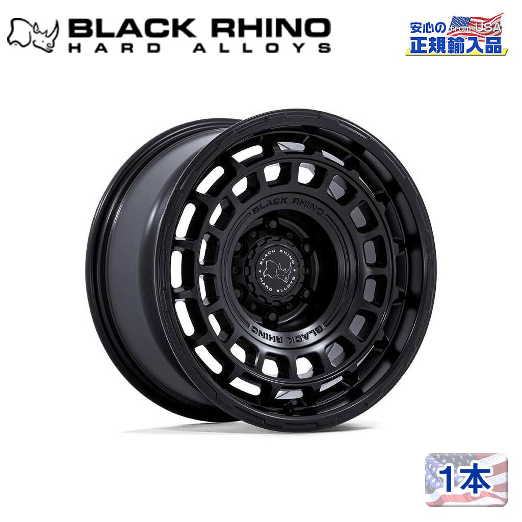 【Black Rhino 正規品】 17インチホイール 1本 BR024 AWOL 17×8.5 6H 139.7 +25 CB106.1 MATTE BLACK/マットブラック 汎用/BR024MX17856825