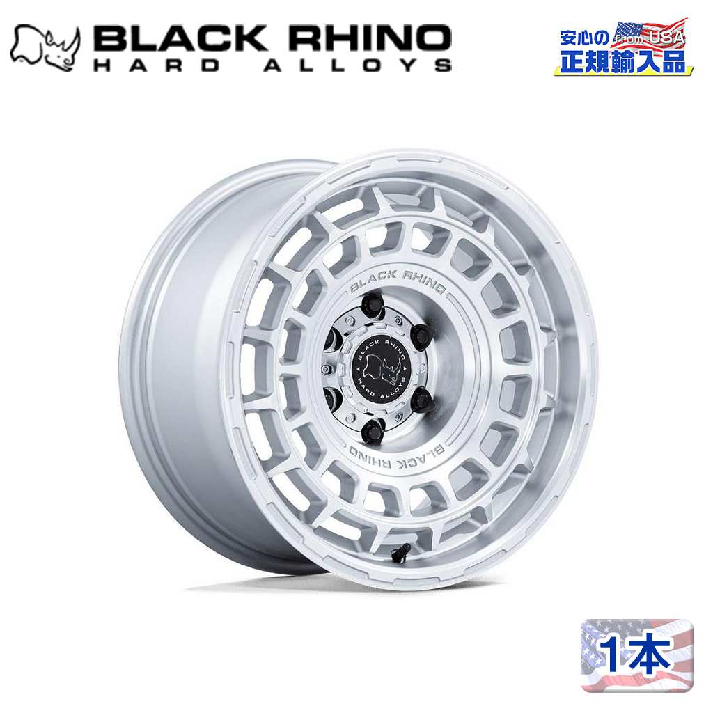 【Black Rhino 正規品】 17インチホイール 1本 BR024 AWOL 17×8.5 5H 127 +10 CB71.5 SILVER W/ MACHINED FACE 汎用/BR024SD17855010