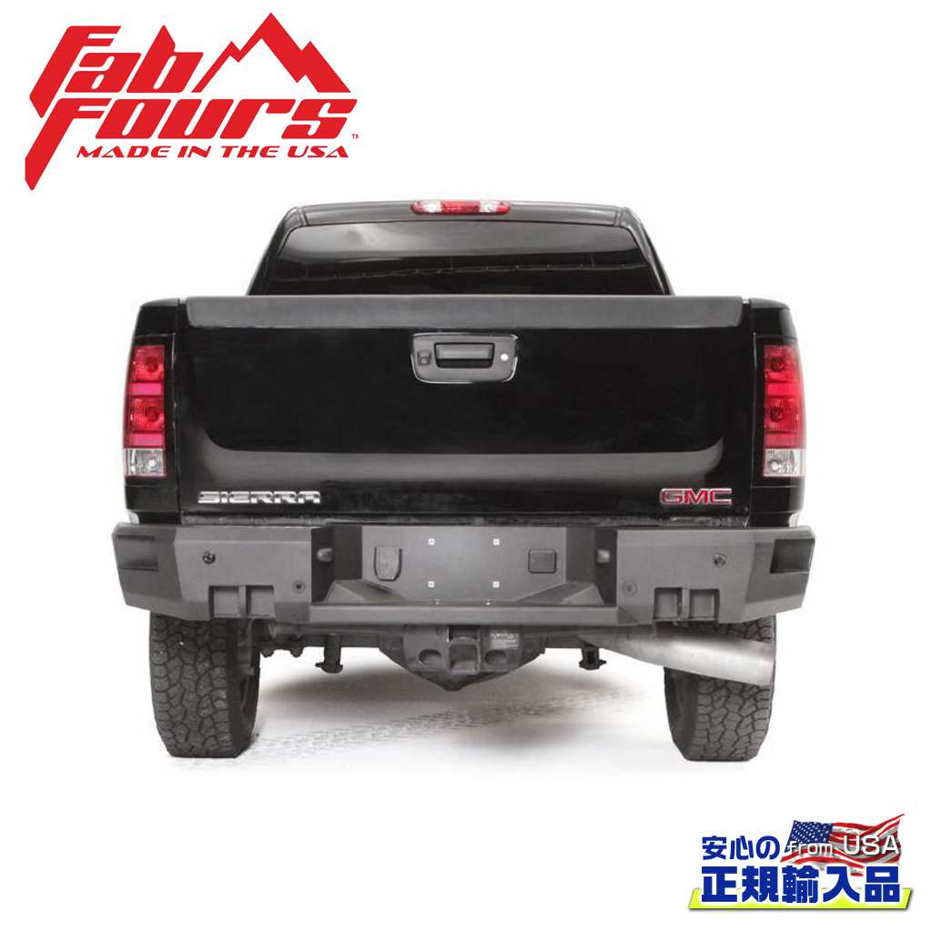 【FAB FOURS(ファブフォース)正規輸入品】プレミアム リアバンパー センサー有りGMC/シボレー シルバラード/シエラ 2500・3500 2011年~2014年|DOLONCO(ドロンコ)