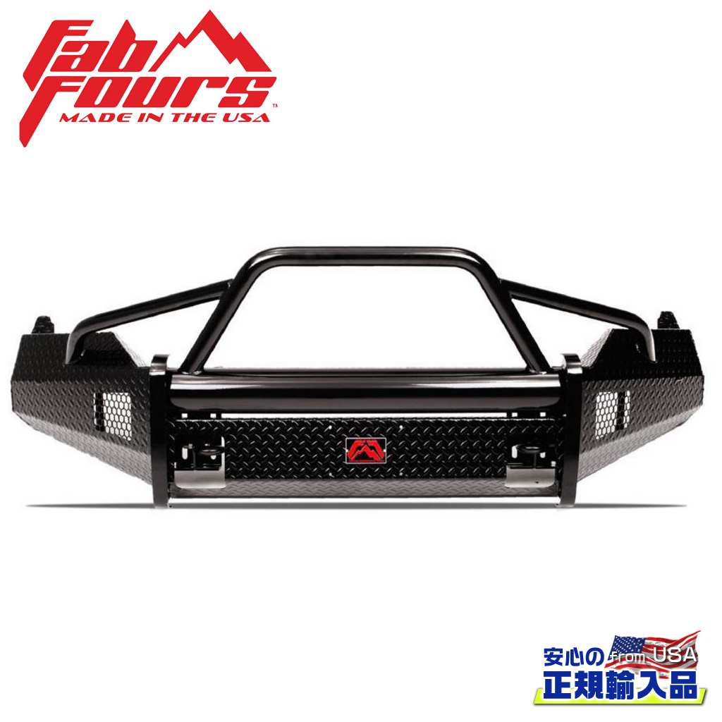 【FAB FOURS(ファブフォース)正規輸入品】ブラックスチール フロントバンパー プレランナーガードDODGE ダッジ ラム RAM 1500 2013年~2018年|DOLONCO(ドロンコ)
