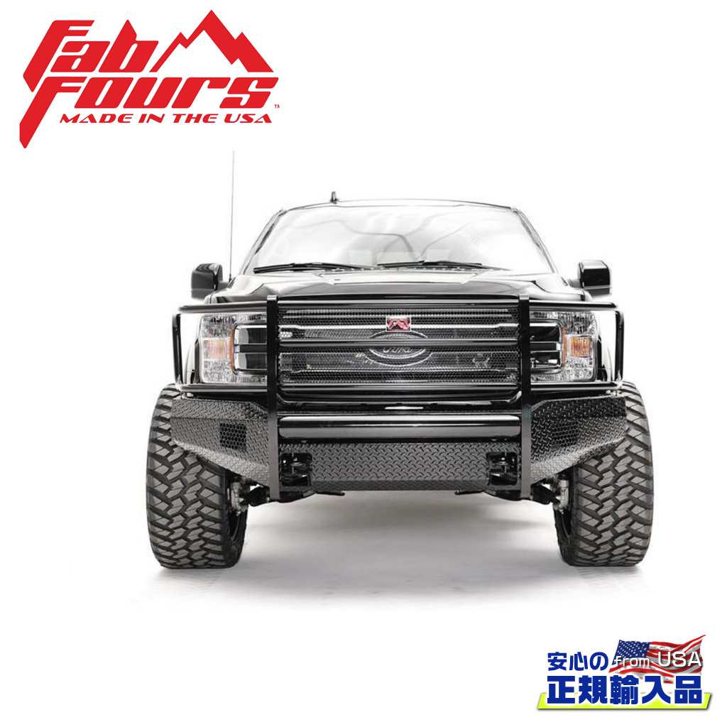 【FAB FOURS(ファブフォース)正規輸入品】ブラックスチール フロントバンパー フルガードFORD フォード F-150/F150 2015年~2017年|DOLONCO(ドロンコ)