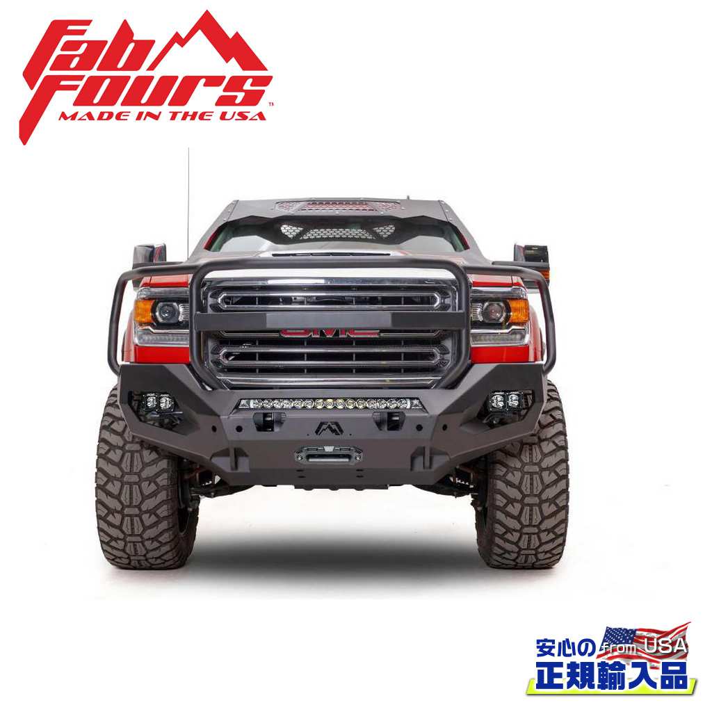 【FAB FOURS(ファブフォース)正規輸入品】マトリックス フロントバンパー フルガードGMC シエラ 2500/3500 2015年～2019年｜DOLONCO（ドロンコ）