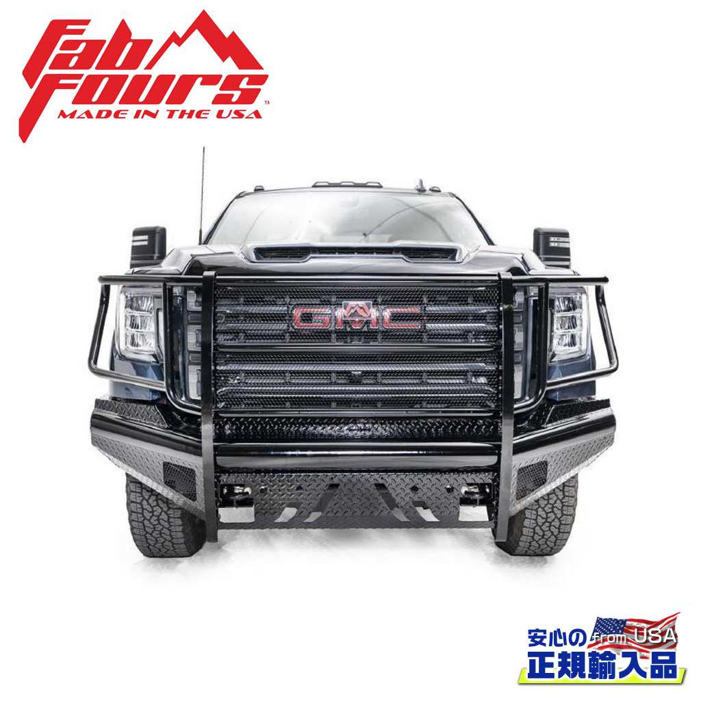 【FAB FOURS(ファブフォース)正規輸入品】ブラックスチール フロントバンパー フルガードGMC シエラ 2500/3500 2020年～2021年｜DOLONCO（ドロンコ）