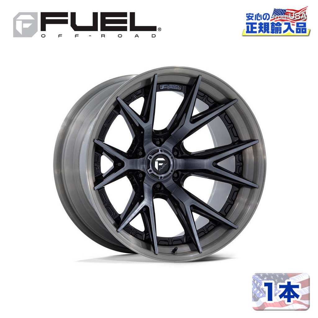 【FUEL OFFROAD (フューエルオフロード) 正規代理店】22インチホイール 1本FC402 CATALYST 22&times;12 6H 135 -44 CB87.1GLOSS BLACK BRUSHED DARK TINT(グロスブラックブラッシュド ダークティント)汎用/FC402BT22126344N｜DOLONCO（ドロンコ）