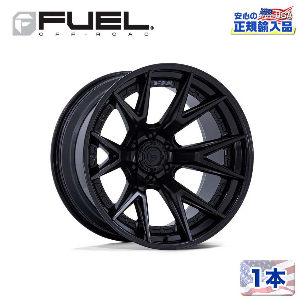 【FUEL OFFROAD (フューエルオフロード) 正規代理店】22インチホイール 1本FC402 CATALYST 22×12 6H 135 -44 CB87.1MATTE BLACK W/ GLOSS BLACK LIP(マットブラック/グロスブラックリップ)汎用/FC402MX22126344N|DOLONCO(ドロンコ)