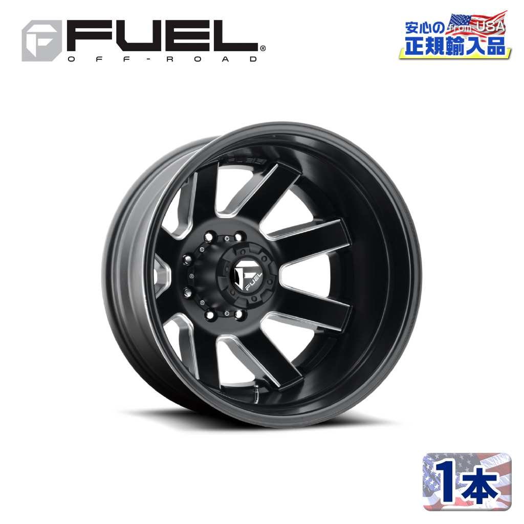 【FUEL OFFROAD (フューエルオフロード) 正規代理店】 22インチアルミホイール 1本 D538 MAVERICK DUALIE REAR マーベリック 22×8.25 8H200 -201 CB142 マットブラックミルド 汎用/D53822829235