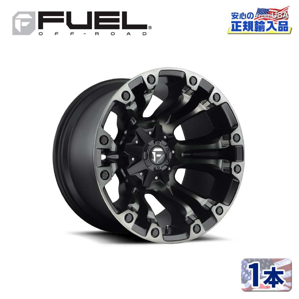 【FUEL OFFROAD (フューエルオフロード) 正規代理店】 17インチアルミホイール 1本 D569 VAPOR ベイパー 17×10 5H114.3/127 -18 CB78.1 MATTE BLACK DOUBLE DARK TINT 汎用/D56917002647