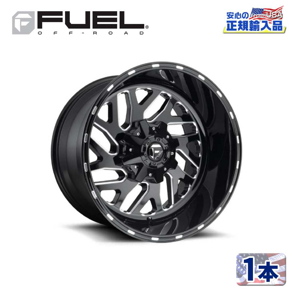 【FUEL OFFROAD（フューエルオフロード）正規輸入総代理店】 22インチアルミホイール 1本 汎用 D581 TRITON トライトン グロスブラックミルド 22×8.25 8H 210 -221 CB154.3