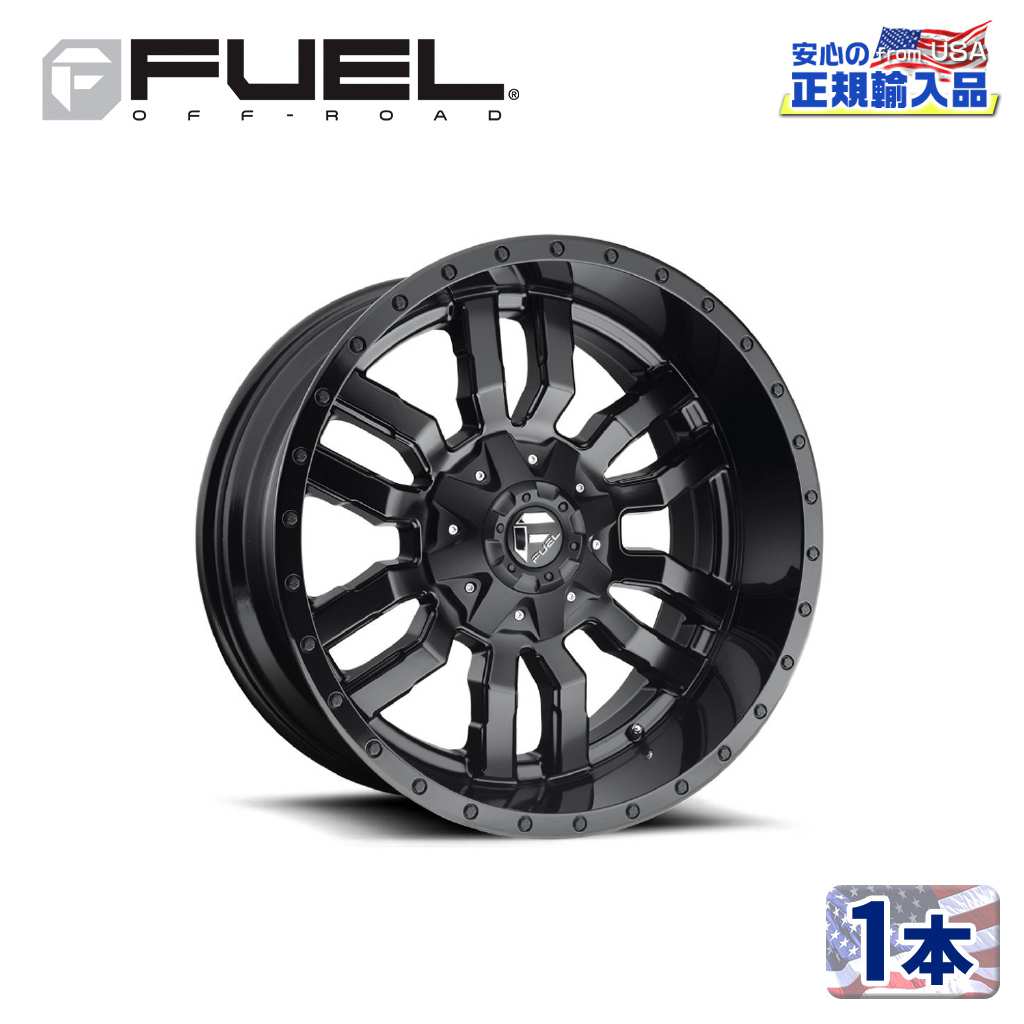 【FUEL OFFROAD (フューエルオフロード) 正規代理店】17インチアルミホイール 1本D596 SLEDGE スレッジ17&times;9 5H114.3/127 -12 CB78.1MATTE BLACK GLOSS BLACK LIP 汎用/D59617902645｜DOLONCO（ドロンコ）