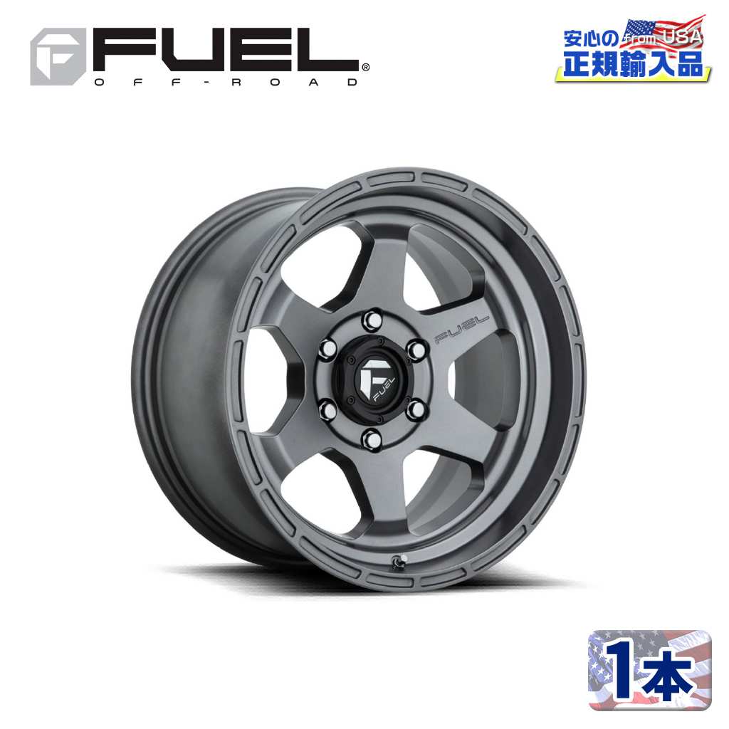 【FUEL OFFROAD (フューエルオフロード) 正規代理店】 17インチアルミホイール 1本 D665 SHOK ショック 17×9 6H139.7 -12 CB106.1 MATTE GUN METAL 汎用/D66517908445 37,681円