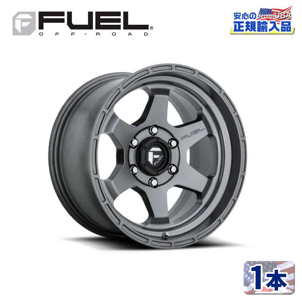 【FUEL OFFROAD（フューエルオフロード）正規輸入総代理店】 18インチアルミホイール 1本 汎用 D665 SHOK ショック マットガンメタル 18×9 6H 139.7 +20 CB106.1