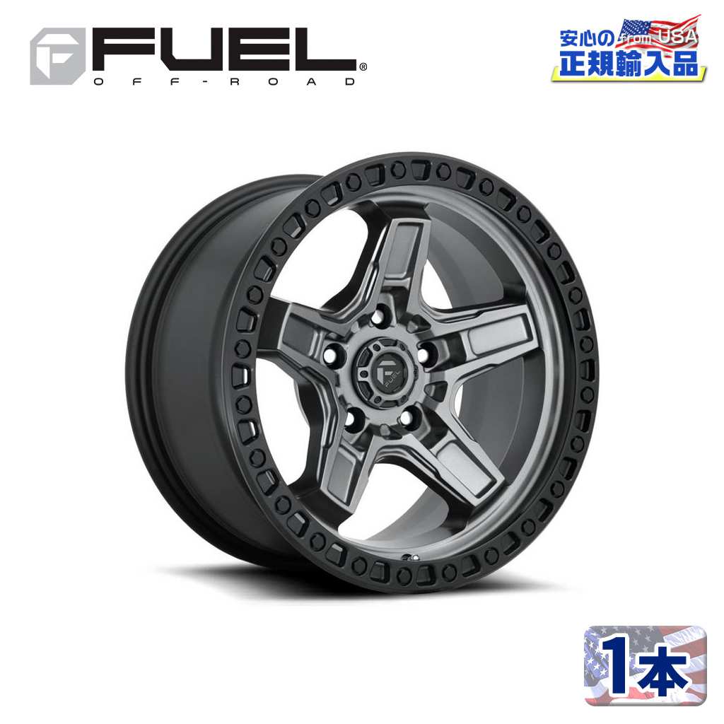 【FUEL OFFROAD（フューエルオフロード）正規輸入総代理店】17インチアルミホイール 1本汎用 D698 KICKER5 キッカーファイブ マットガンメタル/ブラックビードリング17&times;9 5H 127 -12 CB71.5｜DOLONCO（ドロンコ）