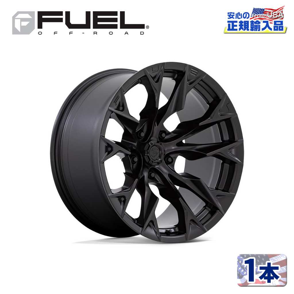 【FUEL OFFROAD（フューエルオフロード）正規輸入総代理店】 20インチアルミホイール 1本 汎用 D804 FLAME5 フレームファイブ ブラックアウト 20×9 5H 127 +1 CB71.5