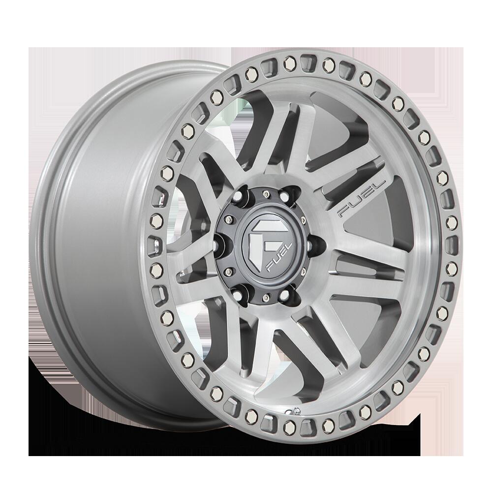 【FUEL OFFROAD (フューエルオフロード) 正規代理店】17インチアルミホイール 1本D812 SYNDICATE(シンジケート)17&times;9 5H127 +1 CB71.5プラチナム 汎用/D81217907550｜DOLONCO（ドロンコ）