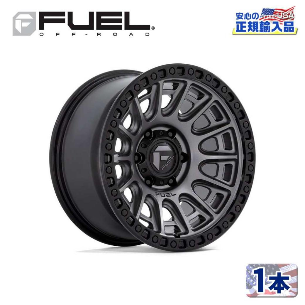 【FUEL OFFROAD (フューエルオフロード) 正規代理店】20インチアルミホイール 1本D835 CYCLE(サイクル)20&times;9 6H139.7 +1 CB106.1MATTE GUNMETAL W/ BLACK RING 汎用/D83520908450｜DOLONCO（ドロンコ）