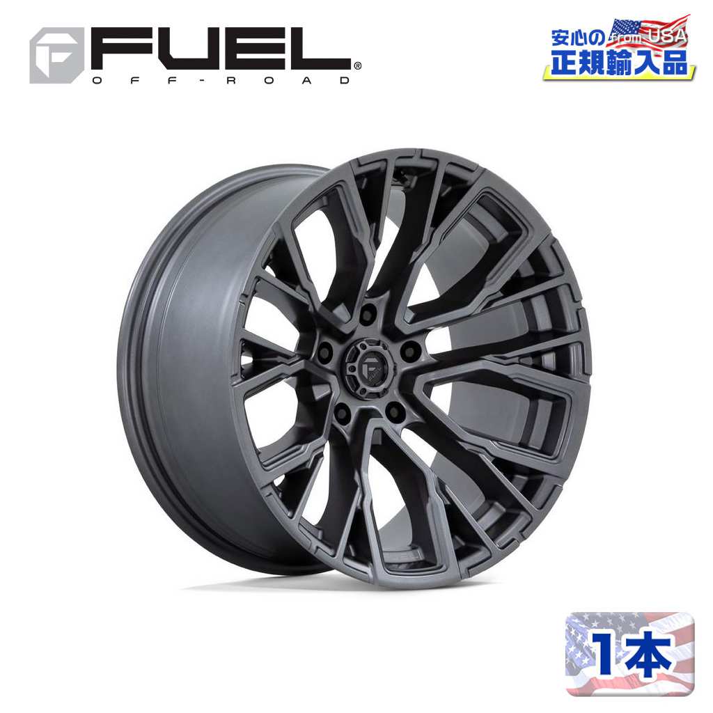 【FUEL OFFROAD (フューエルオフロード) 正規代理店】 20インチアルミホイール 1本 D848 REBAR 20×9 6H135 +1 CB87.1 マットガンメタル/MATTE GUNMETAL 汎用