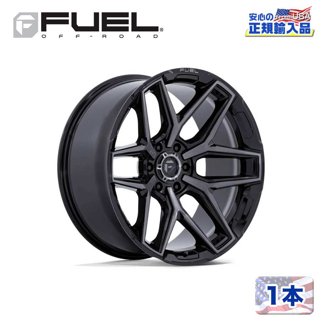 【FUEL OFFROAD (フューエルオフロード) 正規代理店】20インチホイール 1本FLUX 20×9 8H 180 +1 CB124.2GLOSS BLACK BRUSH FC GRAY DDT(グロスブラックブラッシュ FCグレー DDT)汎用/FC854BT20908801|DOLONCO(ドロンコ)